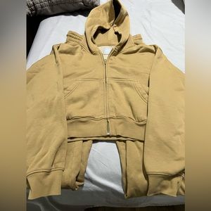 Aritzia TNA cozy fleece boyfriend sweatpants and hoodie set